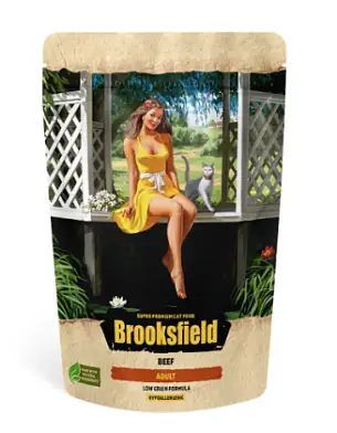 Brooksfield Low Grain Adult Cat Beef сухой корм для взрослых кошек с индейкой, говядиной и рисом
