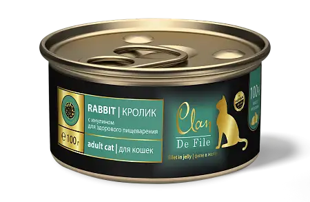 Купить clan de file консервы для взрослых кошек (с кроликом)