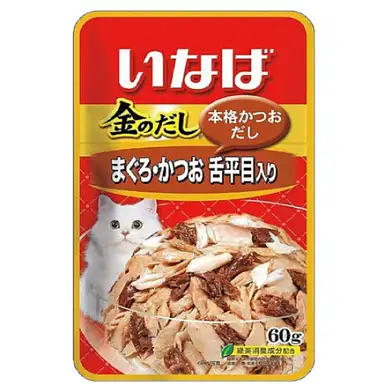 Inaba Киннодаси влажный корм для кошек микс тунцов и палтус в желе (пауч)