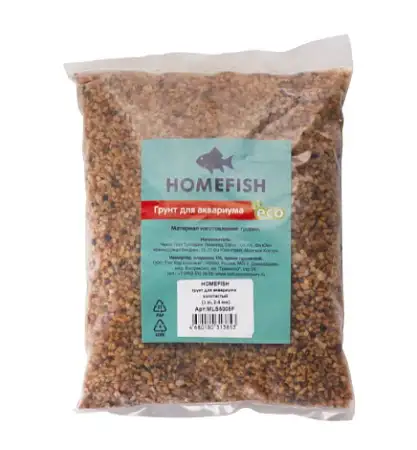 Купить homefish грунт для аквариума 2-4 мм золотистый
