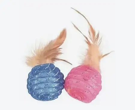 Купить petstar игрушка для кошек мячик с пером