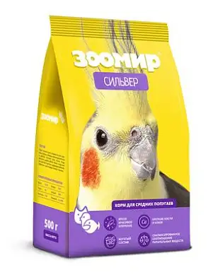 ЗООМИР Сильвер сухой корм для средних попугаев